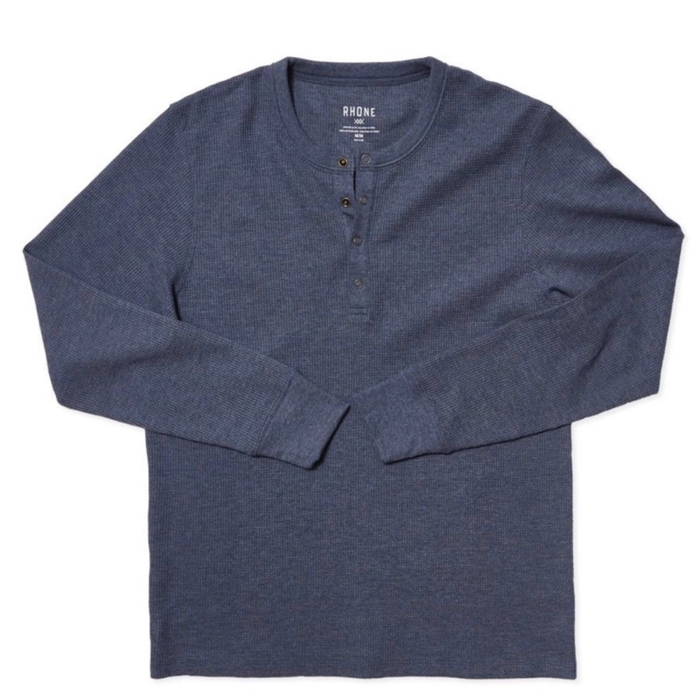Rhone Navy Long Sleeve Henley